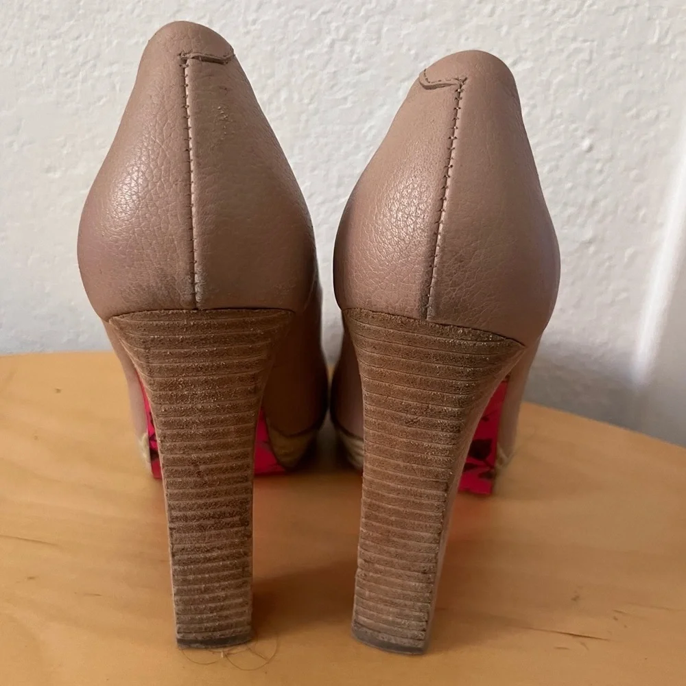 Betsey Johnson Platform Maggi Pump in Blush Nude Espadrille Size 10